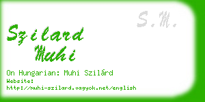 szilard muhi business card