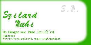 szilard muhi business card